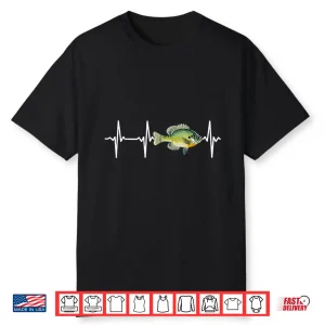 Bluegill Heartbeat For Freshwater Fish Fishing Lovers Shirt