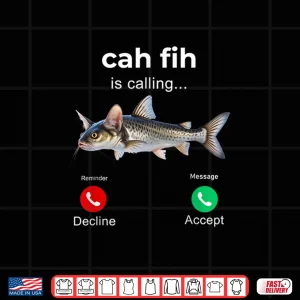 Design Cah Fih Calling Catfish Species Angler Fishing Shirt
