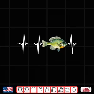 Design Bluegill Heartbeat For Freshwater Fish Fishing Lovers Shirt