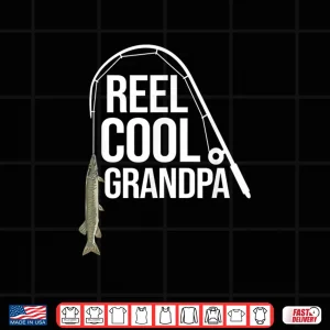 Design Mens Muskie Muskellunge Fish ing Grandpa Freshwater Father Gift Shirt