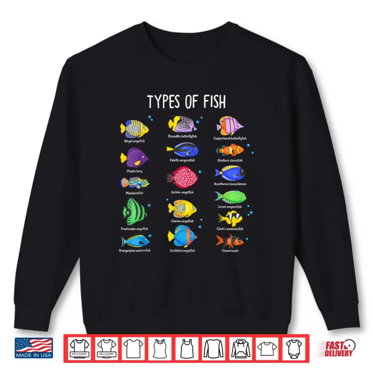 Sweatshirt Types Of Freshwater Kids Fish Species Fishing Shirt