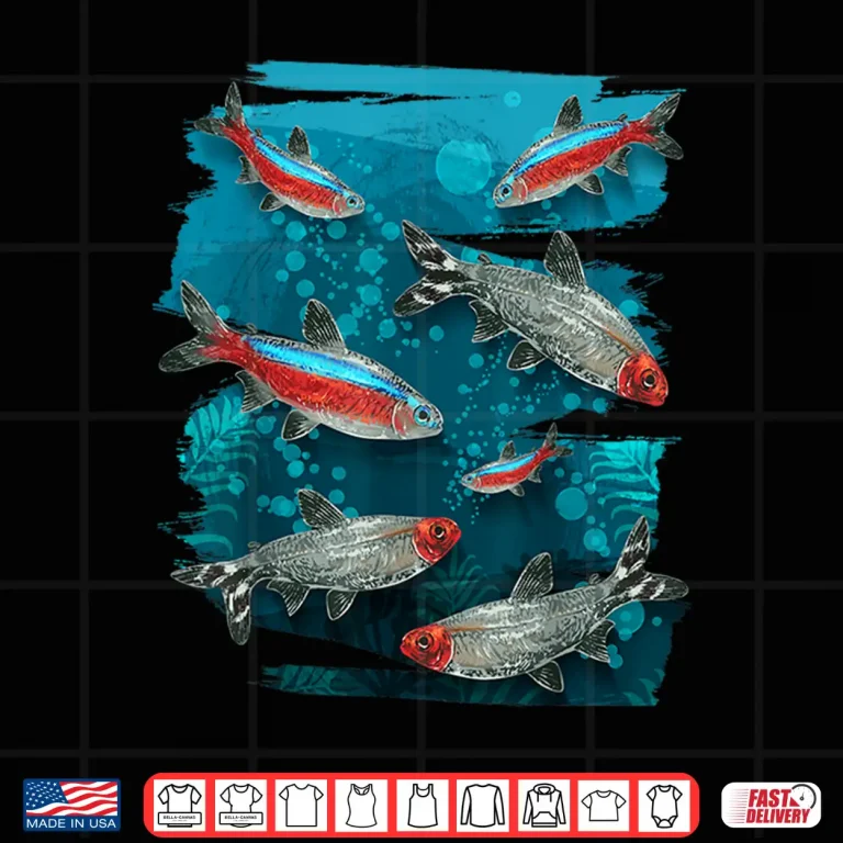 Design Tetra Freshwater Fish Pet Fishing Aquarium Fish Tank Lover Shirt