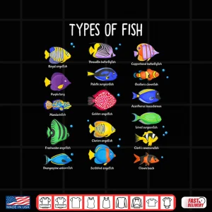 Design Types Of Freshwater Kids Fish Species Fishing Shirt