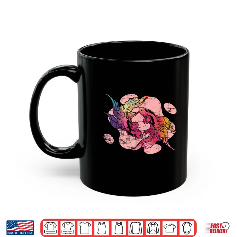 Mug Aquarium Fish Tank Freshwater Betta Colorful Betta Fish Shirt