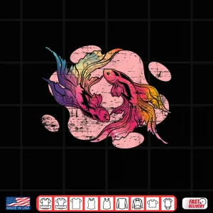 Design Aquarium Fish Tank Freshwater Betta Colorful Betta Fish Shirt