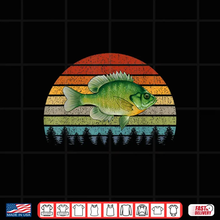 Design Bluegill Sunfish Fishing Retro Freshwater Fish Vintage Gift Shirt