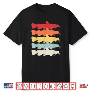 Flathead Catfish Fishing Retro Vintage Freshwater Gift Shirt