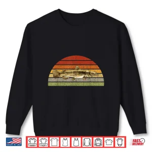 Sweatshirt Flathead Catfish Fishing Graphic Retro Freshwater Fish Gift Shirt