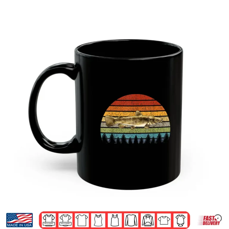 Mug Flathead Catfish Fishing Retro Graphic Freshwater Fish Gift Shirt
