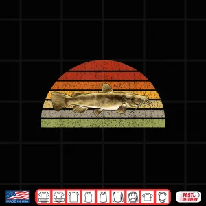 Design Flathead Catfish Fishing Graphic Retro Freshwater Fish Gift Shirt