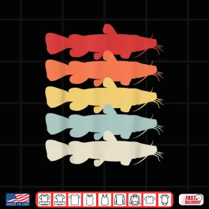 Design Flathead Catfish Fishing Retro Vintage Freshwater Gift Shirt