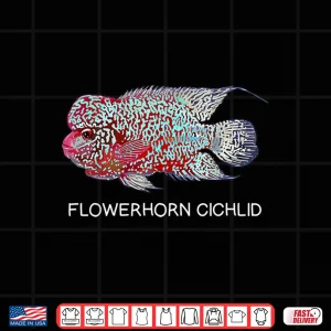 Design Flowerhorn Cichlids Freshwater Aquarium Fish Shirt