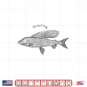 Design Grayling Fish Shirt Freshwater Salmon Family