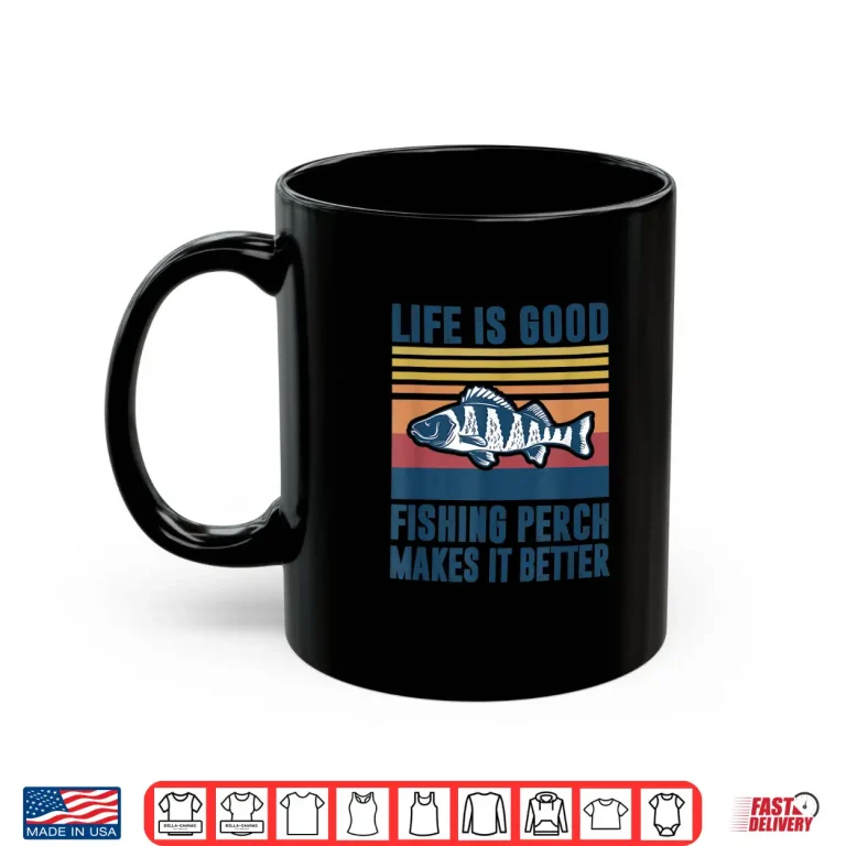 Mug Perch Fishing Gifts Men Women Kids Freshwater Fish Perch Shirt