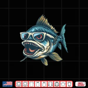 Design Piranha With Sunglasses Shirt