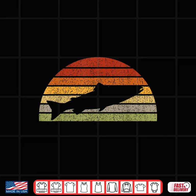 Design Salmon Fishing Retro Freshwater Saltwater Fish Vintage Gift Shirt