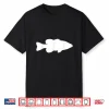Smallmouth Bass Silhouette Freshwater Fishing Gift Idea Shirt