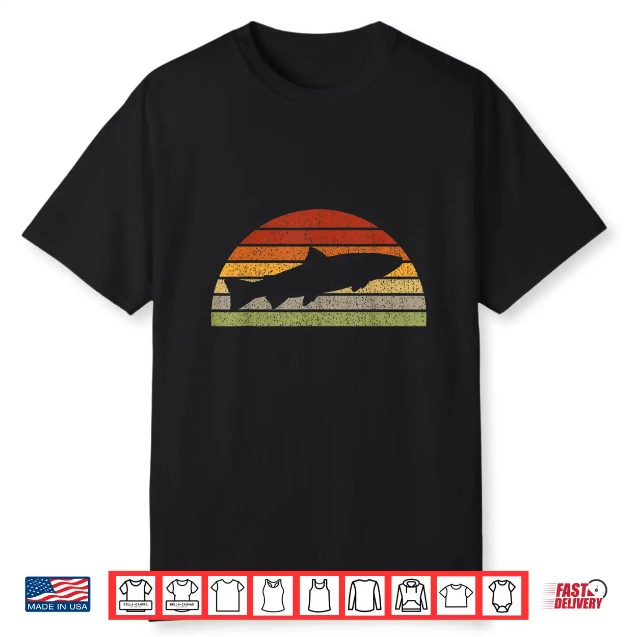 Steelhead Fishing Trout Salt Freshwater Fish Retro Gift Shirt Steelhead Fishing Trout Salt Freshwater Fish Retro Gift Shirt