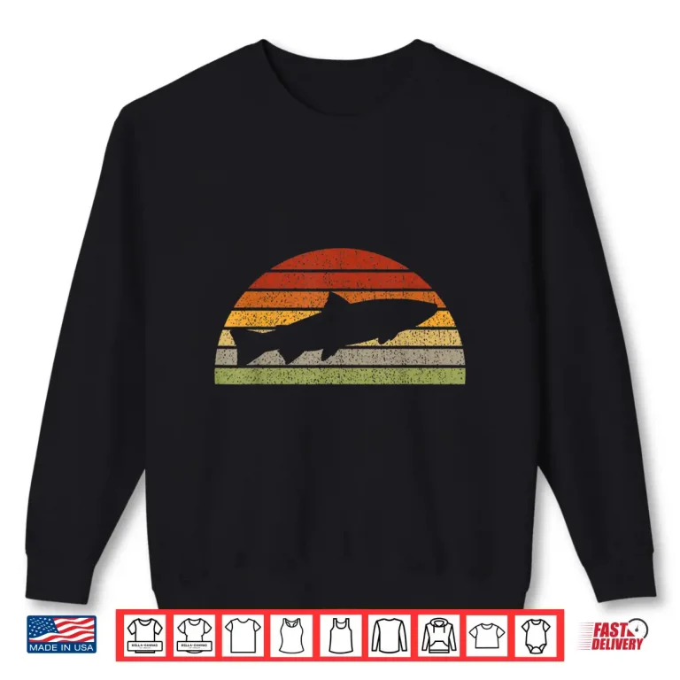 Sweatshirt Steelhead Fishing Trout Salt Freshwater Fish Retro Gift Shirt