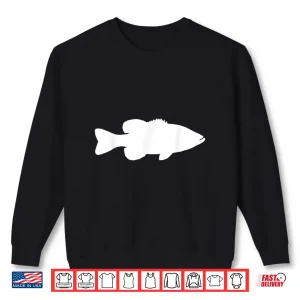Sweatshirt Smallmouth Bass Silhouette Freshwater Fishing Gift Idea Shirt