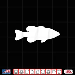 Design Smallmouth Bass Silhouette Freshwater Fishing Gift Idea Shirt