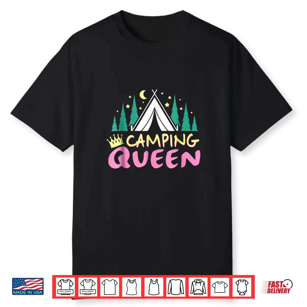 Camping Queen Shirt Glamping Camper Camping Queen Shirt Glamping Camper