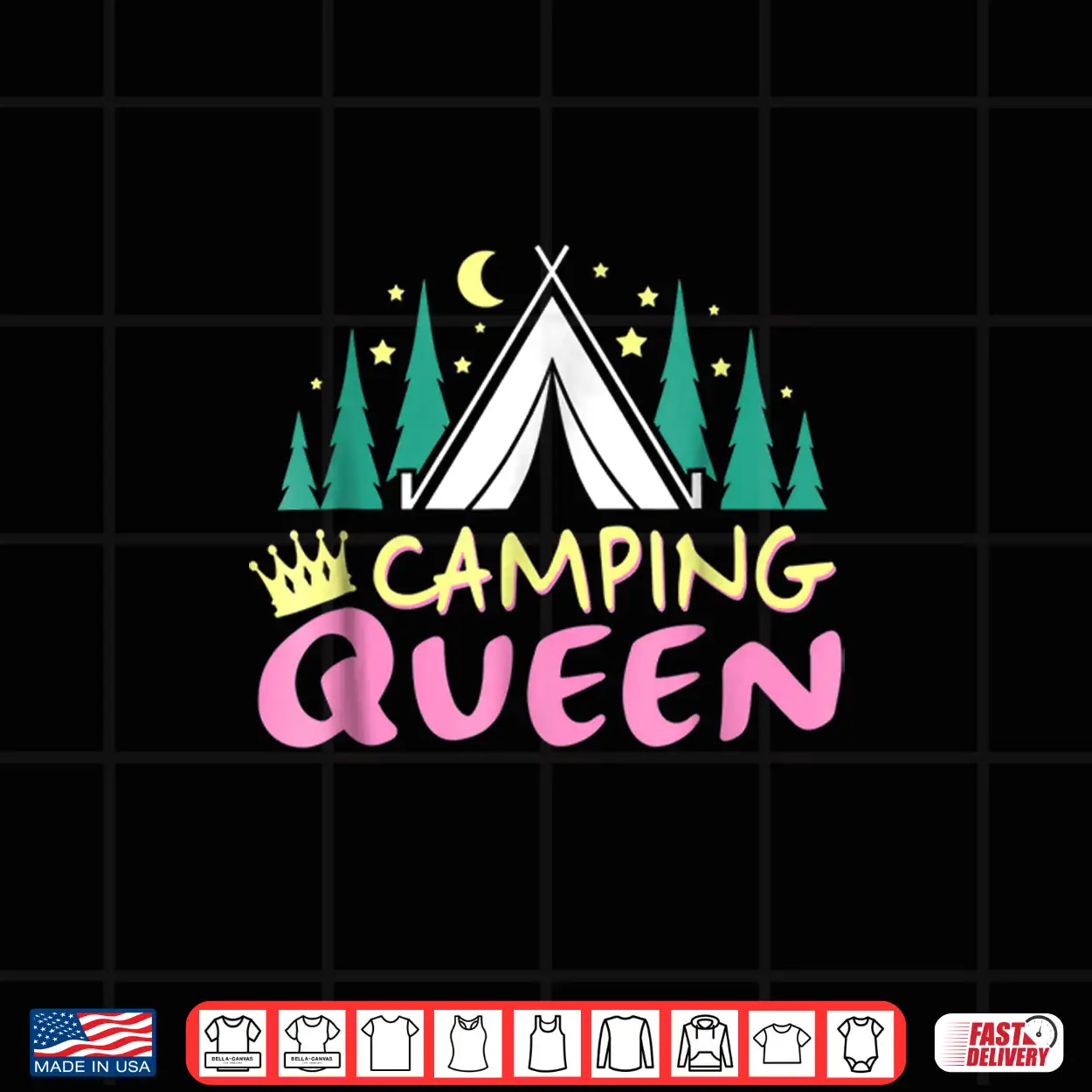Camping Queen Shirt Glamping Camper Camping Queen Shirt Glamping Camper