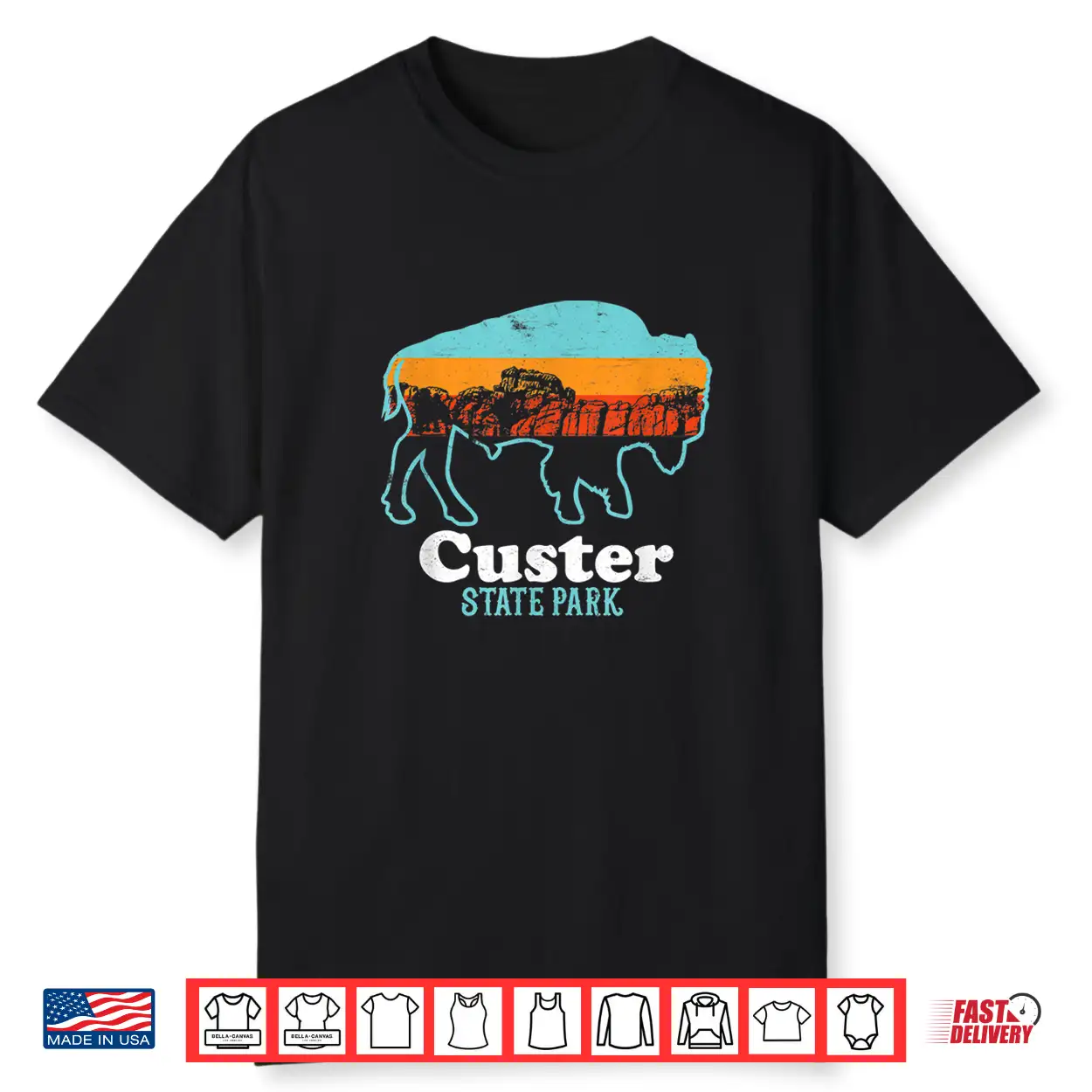Custer State Park Retro South Dakota Bison State Park Custer Shirt Custer State Park Retro South Dakota Bison State Park Custer Shirt