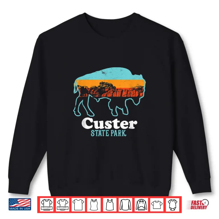 Sweatshirt Custer State Park Retro South Dakota Bison State Park Custer Shirt