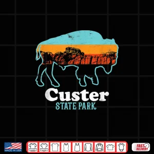 Custer State Park Retro South Dakota Bison State Park Custer Shirt 4 Design Custer State Park Retro South Dakota Bison State Park Custer Shirt
