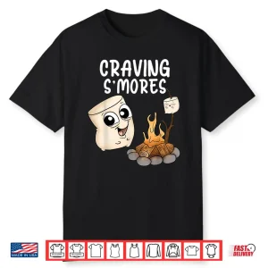 Funny Smores Cute Marshmallow Kids Camping Happy Glamping Shirt