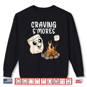 Sweatshirt Funny Smores Cute Marshmallow Kids Camping Happy Glamping Shirt