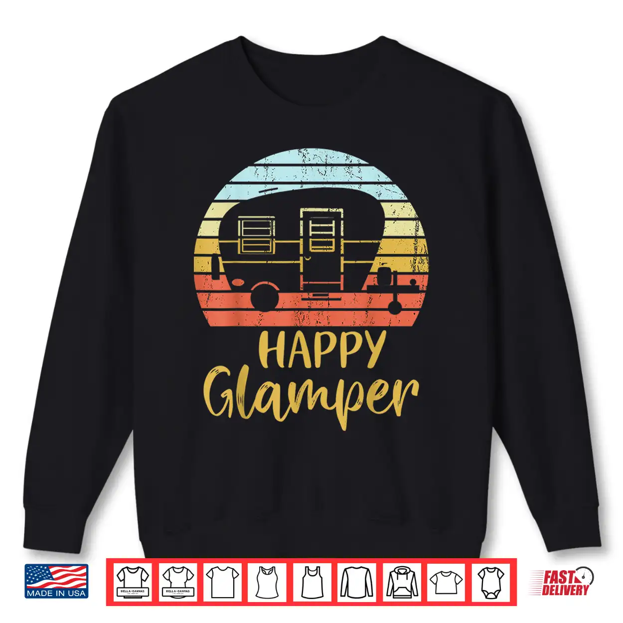 Happy Glamper Funny Glamping Glamper Queen Of The Camper Shirt Happy Glamper Funny Glamping Glamper Queen Of The Camper Shirt