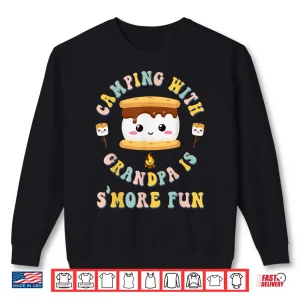 Sweatshirt Kids Camping with Grandpa is Smore Fun Girls Camping Smores Shirt