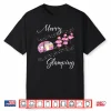 Merry Glamping Shirt Funny Christmas Flamingo Camper Gift