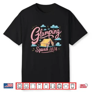 Trendy Glamping Squad 2024 Camping Adventure Shirt
