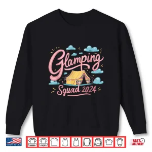 Sweatshirt Trendy Glamping Squad 2024 Camping Adventure Shirt