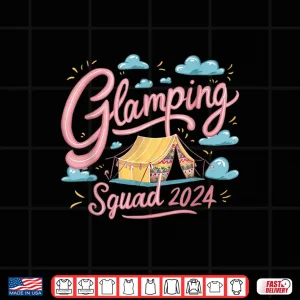 Design Trendy Glamping Squad 2024 Camping Adventure Shirt