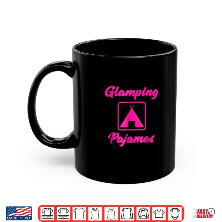 Mug Women Camping Pajamas Shirt Happy Camper Pajamas T Shirt