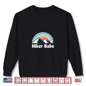Sweatshirt Womens Hiker Babe Casual Hiking Camping Glamping Climbing Shirt