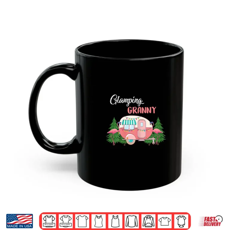 Mug Womens Glamping Granny Costume Camping RV Flamingos Gift Camper Shirt