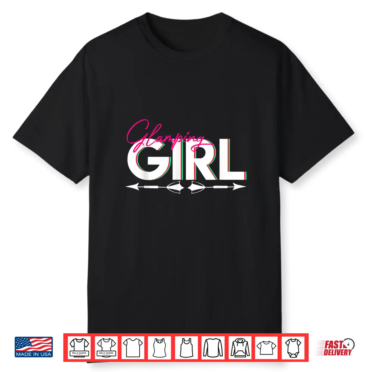 Camper Glamping Women Girls Kids Glamorous Camping Shirt Camper Glamping Women Girls Kids Glamorous Camping Shirt