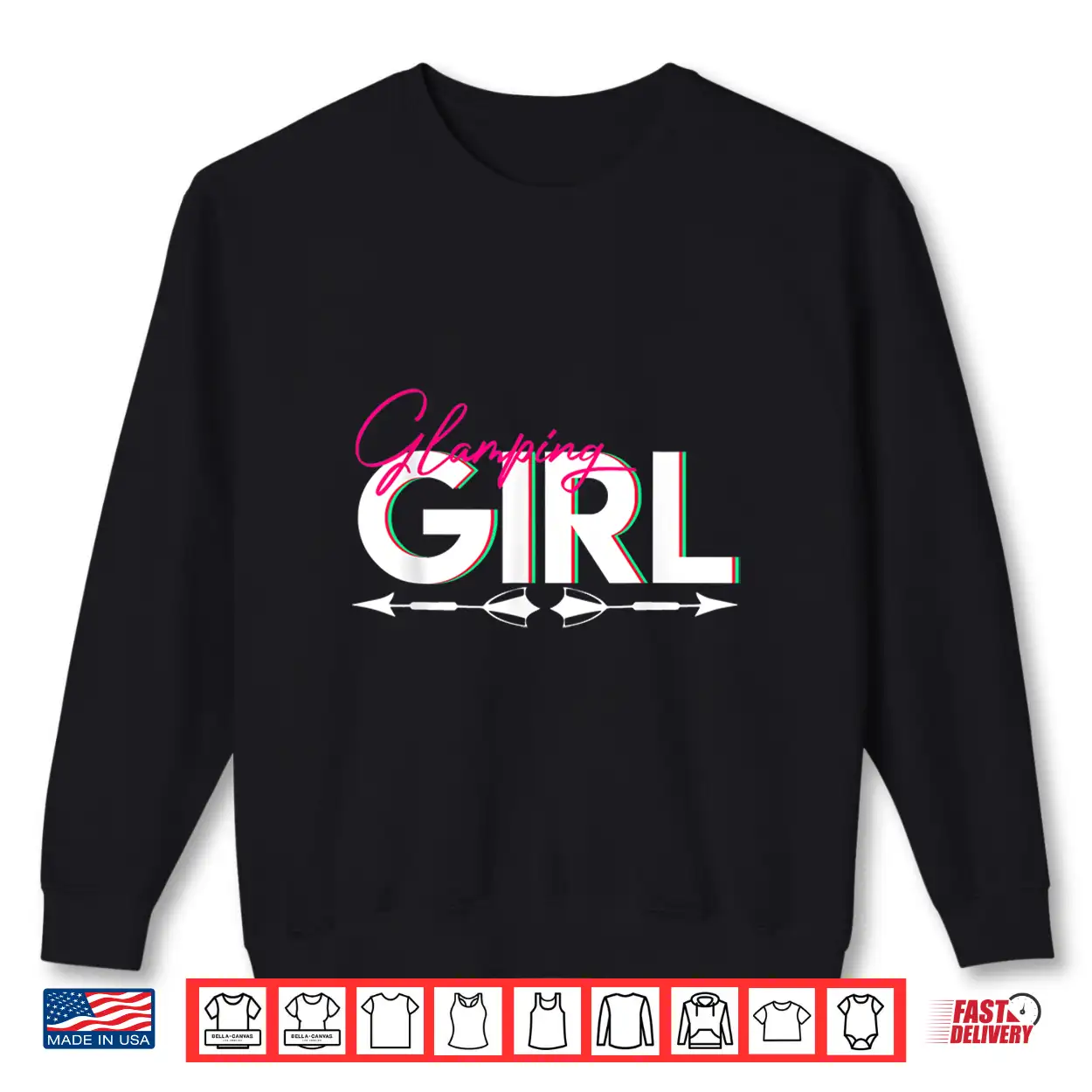 Camper Glamping Women Girls Kids Glamorous Camping Shirt Camper Glamping Women Girls Kids Glamorous Camping Shirt