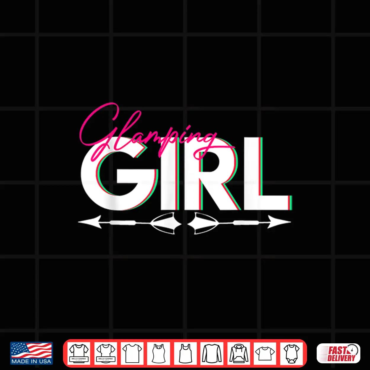 Camper Glamping Women Girls Kids Glamorous Camping Shirt Camper Glamping Women Girls Kids Glamorous Camping Shirt