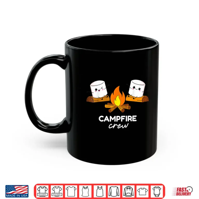 Campfire Crew Funny Camper Marshmallow Roasting Glamping Shirt 3 Mug Campfire Crew Funny Camper Marshmallow Roasting Glamping Shirt