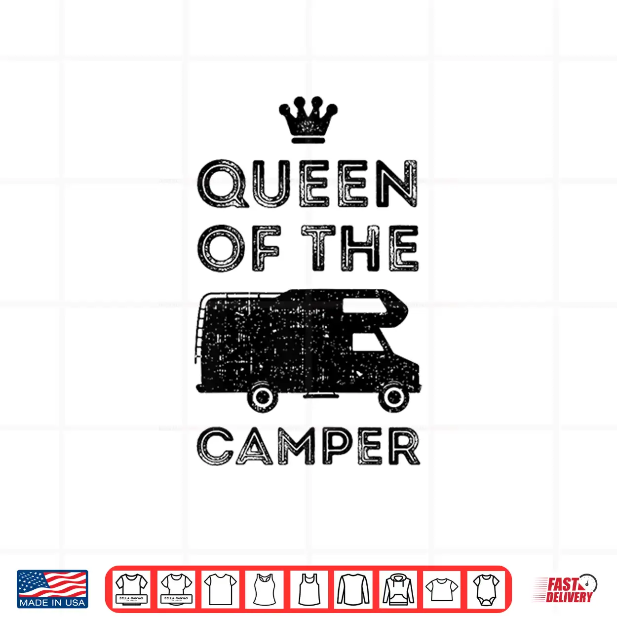 Camping T Shirt Queen Of The Camper Rv Glamping Tee Shirt Camping T Shirt Queen Of The Camper Rv Glamping Tee Shirt