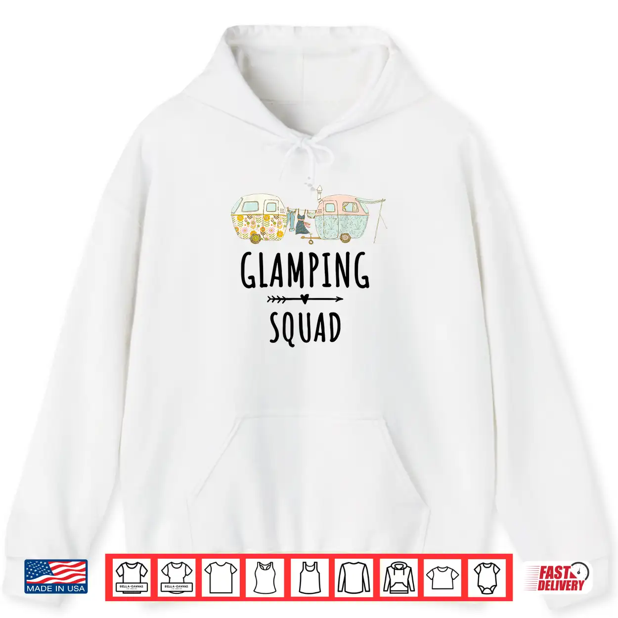Funny Camping Shirt Glamping Squad Tee Funny Camping Shirt Glamping Squad Tee