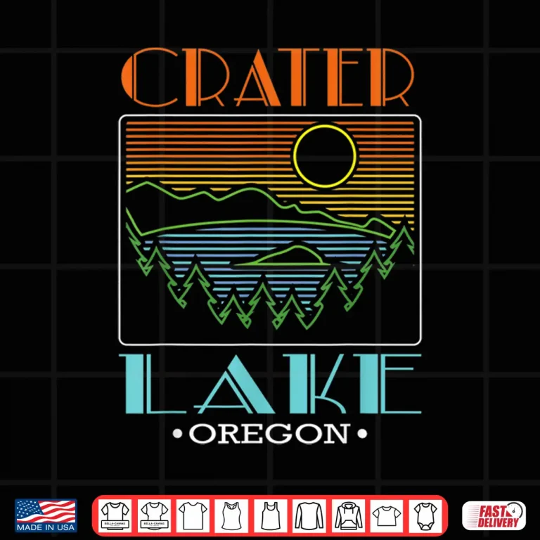 Design Crater Lake Oregon National Park Est. 1902 Retro Crater Lake Shirt