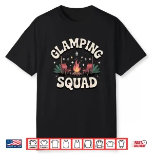 Funny Glamping Art For Men Women Rv Tent Glamper Glamping Shirt