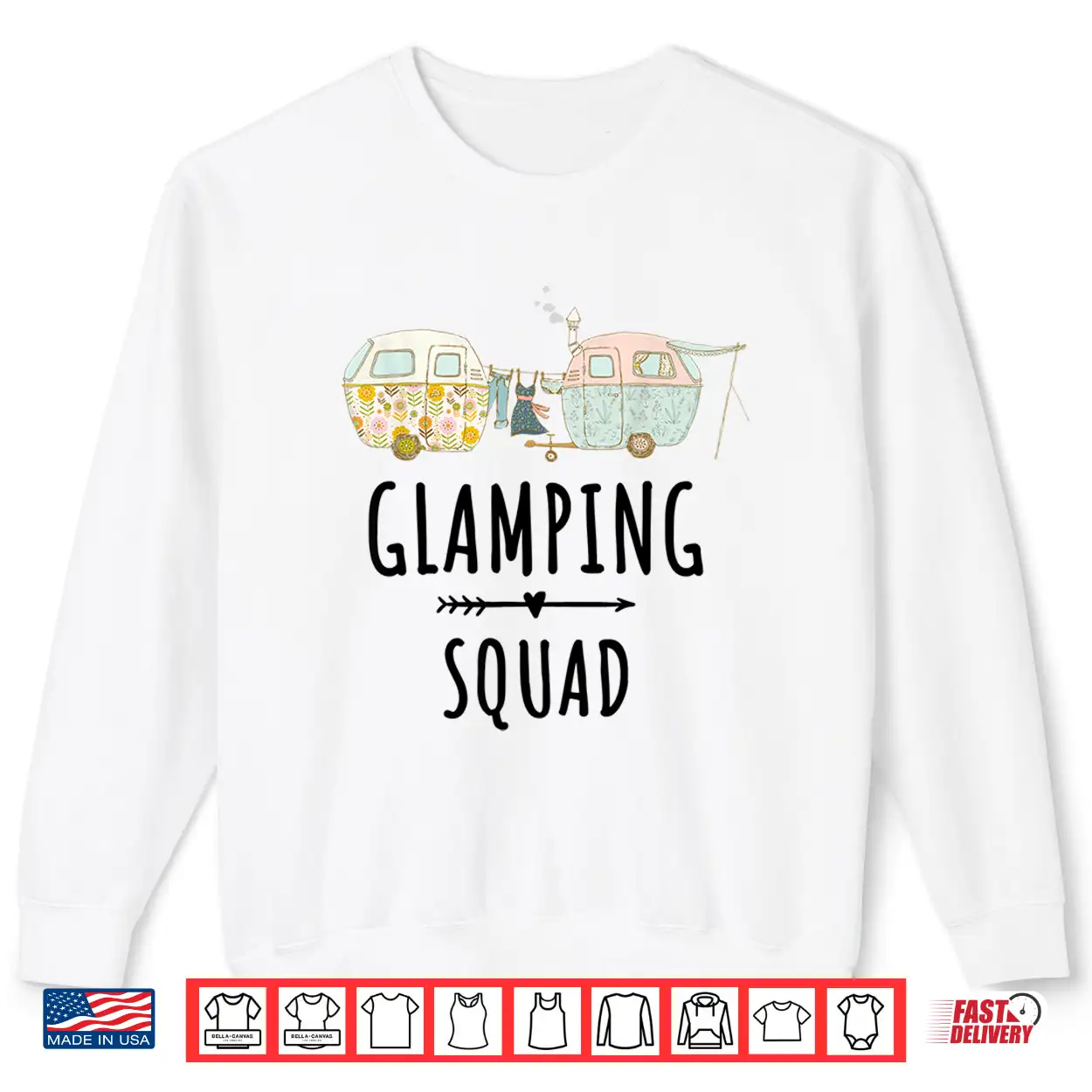 Funny Camping Shirt Glamping Squad Tee Funny Camping Shirt Glamping Squad Tee